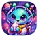 A vibrant, colorful cartoon fox avatar with a friendly expression and multicolored fur.